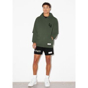 TheGivingMovement Mens Olive Green Los Angeles Zip Up Hoodies Sweatshirt M/L